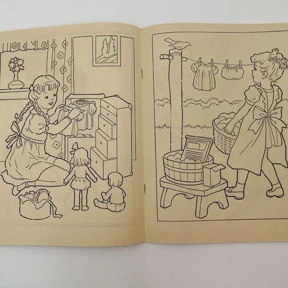 Vintage 1950s Saalfield TOYS TO COLOR Coloring Book Decor Childrens - Picture 13 of 16
